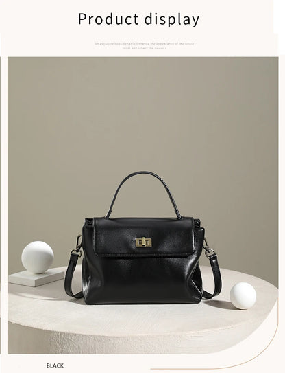 Women Cowhide Genuine Leather Tote Bag Lady Designer Luxury Soft Leather Handbag Fashion Crossbody Bags Female Shoulder Handbag