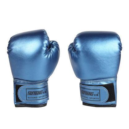 2pcs Boxing Training Fighting Gloves PU Leather Kids Breathable Muay Thai Sparring Punching Karate Kickboxing Professional Glove