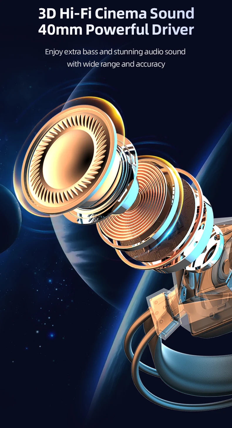 Professional Led Light Wired Gaming Headphones With Microphone For Computer PS4 PS5 Xbox Bass Stereo PC Gaming Headset Gifts