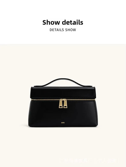 JWPEI Box-Shaped Cross-Border Shoulder Bag Small Niche Design Handbag Diagonal Bag Leather Handbag for Daily Matching