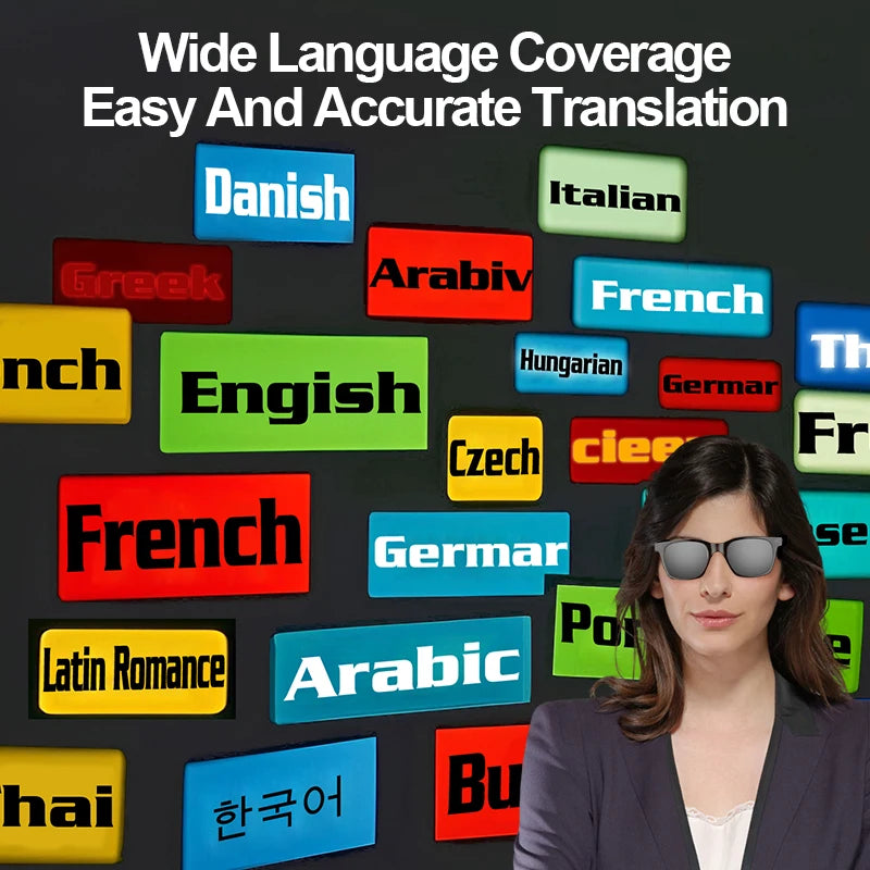 OnePlus AI Glasses Smart Glasses Chat GPT AI Real-time Translation Music Play Bluetooth Glasses Anti-Blue Light Lens Daily Use