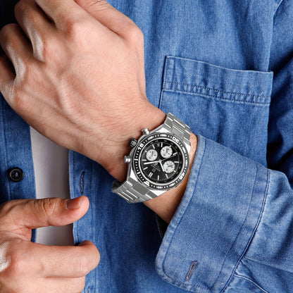 NAVIFORCE Men'S Luxury Business Watch, Multi-function Chronograph Waterproof Men Watches, 24/12 Hour date Display Man Wristwatch, Men Gift