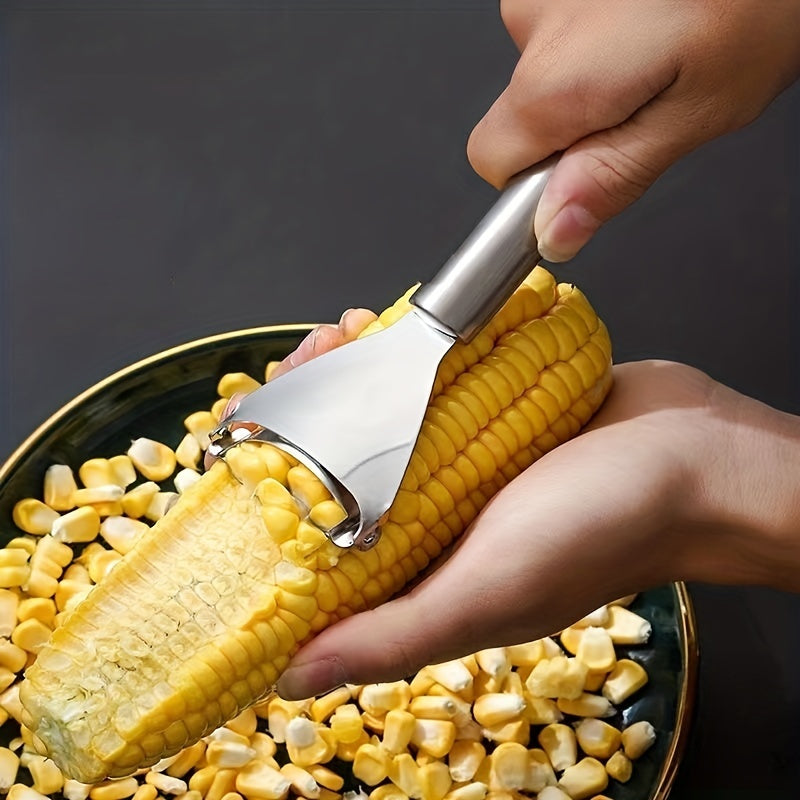 Stainless Steel Corn Stripper Tool - Efficient Kernel Remover, Easy-to-Use, Durable Kitchen Gadget for Fresh Corn Prep