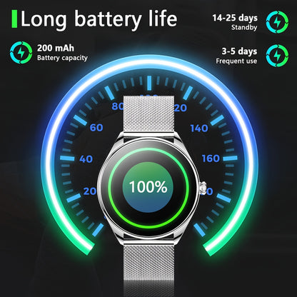 Ultra Thin Smartwatch For Men And Women Gift, 3.63 Cm Full Touch Screen With SMS And Make/Answer Call, For Android/IPhone, Fitness Activity Tracking Watch, Many Sport Modes, Pedometer, Distance, 100+ Exercise Modes