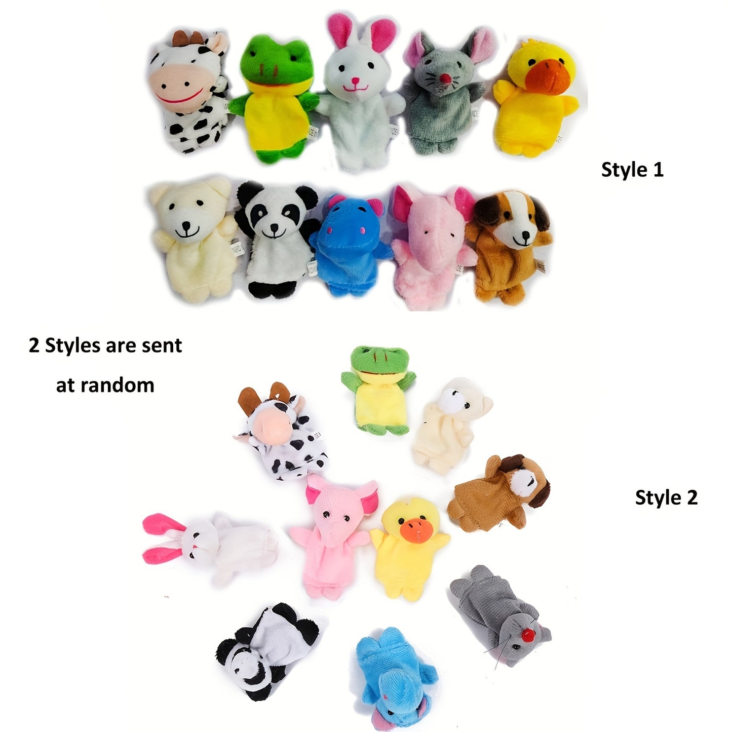 10pcs Mini Animal Finger Puppets Set, Small Cartoon Animal Finger Toys, Educational Family Time Story Time Toys, Party Favors For Shows, Playtime, Schools easter gift