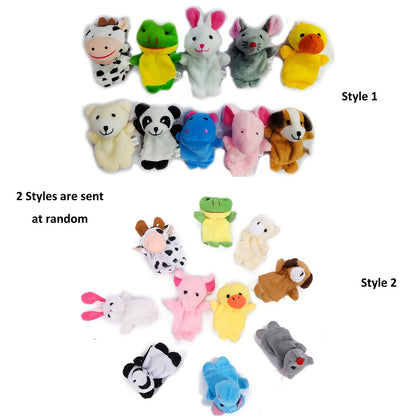 10pcs Mini Animal Finger Puppets Set, Small Cartoon Animal Finger Toys, Educational Family Time Story Time Toys, Party Favors For Shows, Playtime, Schools easter gift