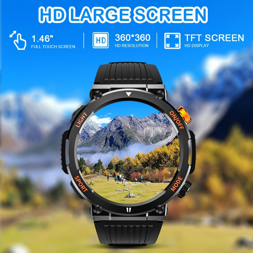 QTLLBT Smart Watch, Wireless Phone Answering, Outdoor Sports Watch, LED Light, High Quality, Compass Fitness Tracker, Pedometer, MMS Display, Suitable for Android, iPhone, Mobile Phone, Smart Watch for Men And Women, Gift