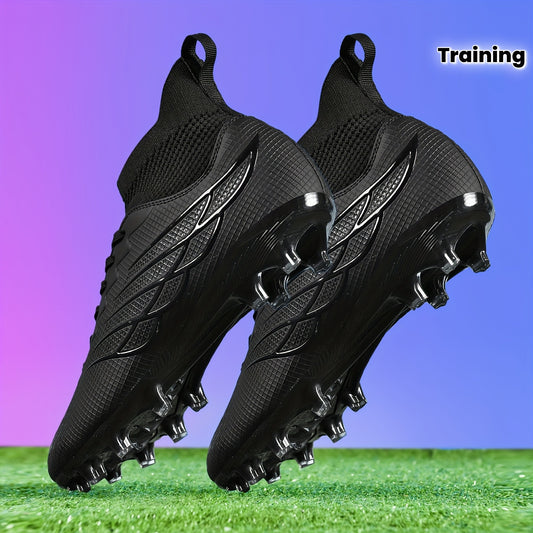 Professional Men'S High-Top Football Boots, AG Cleats, Anti-Slip, Breathable, All-Season Sports Shoes with Lace-Up Closure, TPU Sole, Fabric Inner, for Training, Running, and Outdoor Activities, Football Boot
