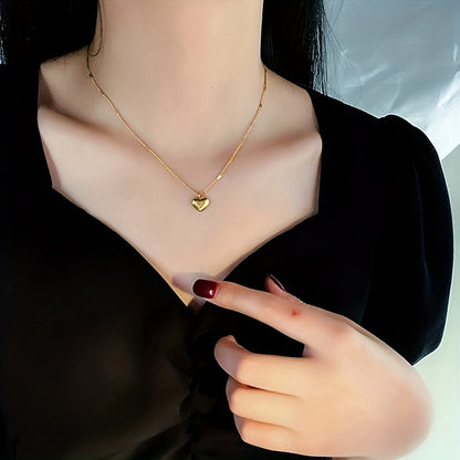 Love Heart Necklace Heart Collarbone Chain For Women Jewelry Gift