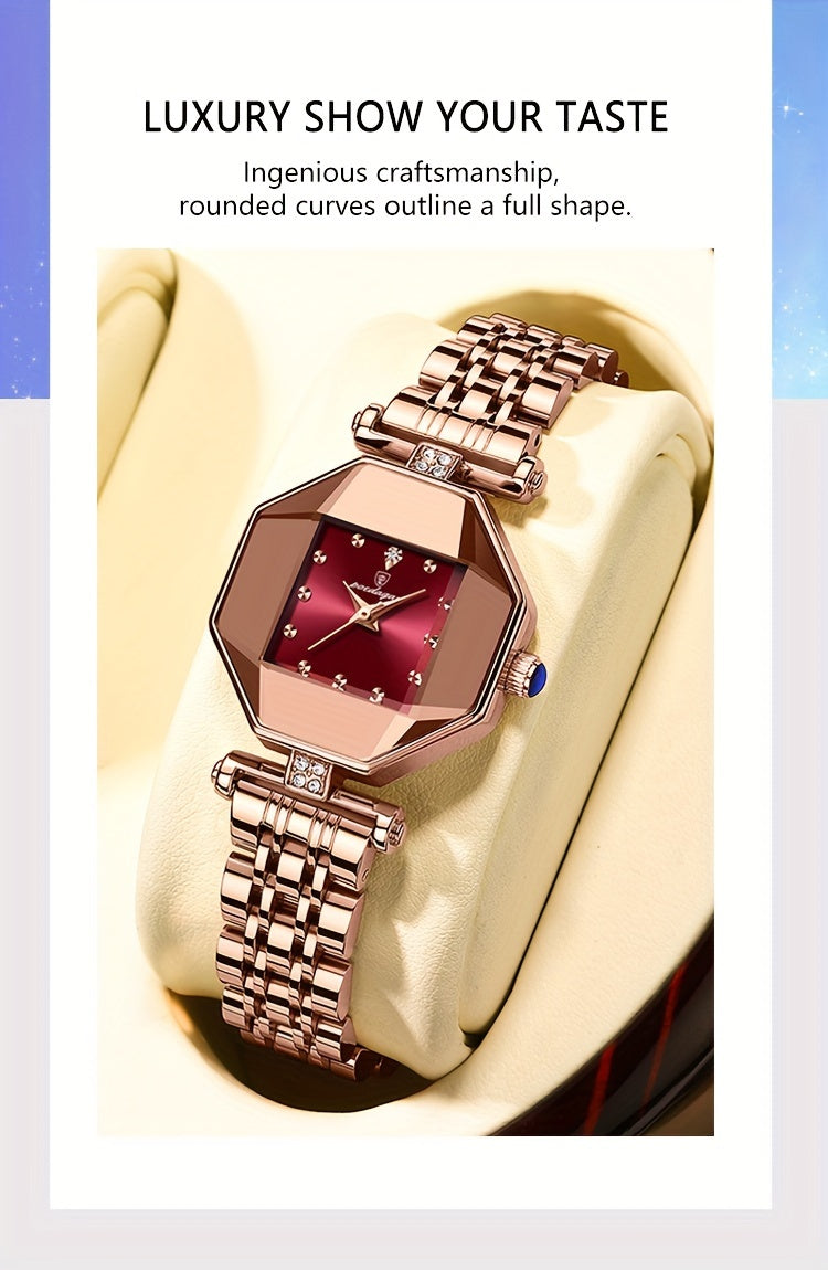 Poedagar Fashion Luxury Watches Stainless Steel Strap Quartz Watch Ideal Choice For Gifts Gifts For Eid