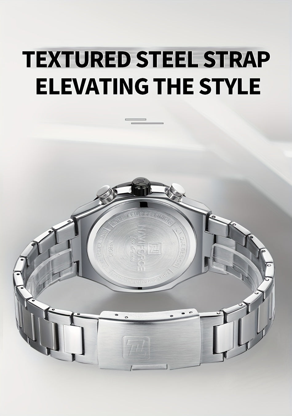 NAVIFORCE Men'S Luxury Business Watch, Multi-function Chronograph Waterproof Men Watches, 24/12 Hour date Display Man Wristwatch, Men Gift