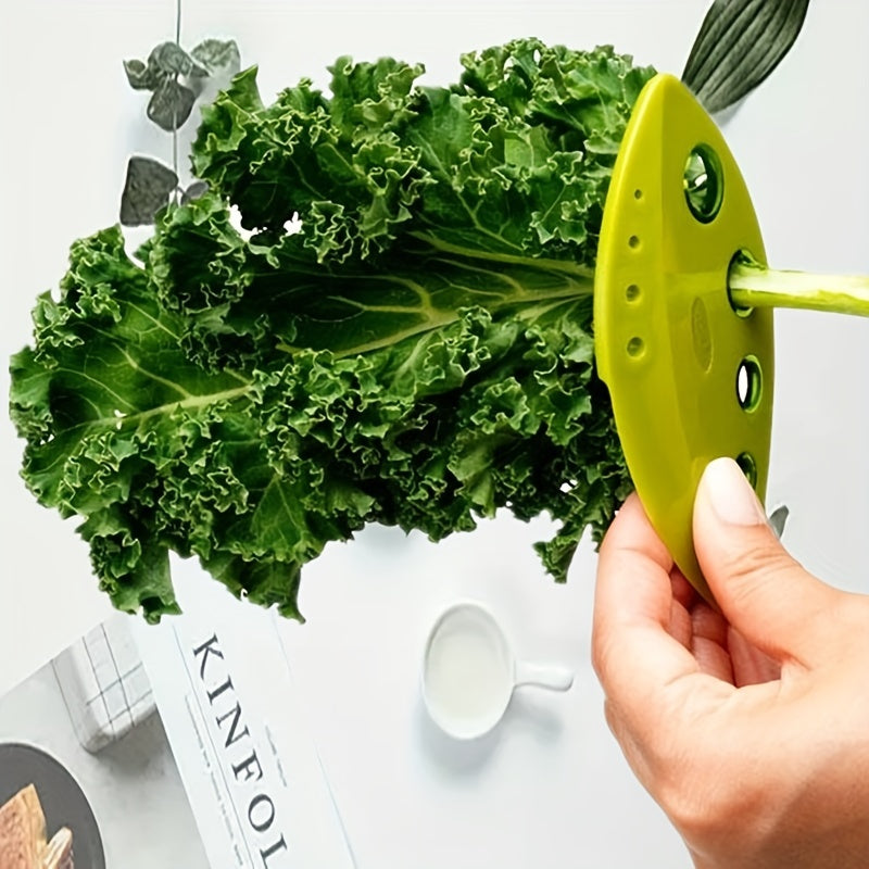 1pc, Leaf Stripper, Kitchen Vegetable Leaf Stripper, Plastic Leaf Peeler For Kale Chard Collard Greens Thyme Basil Rosemary, Leaf Stripper Tool, Kitchen Utensils, Apartment Essentials, College Dorm Essentials, Ready For Schoo