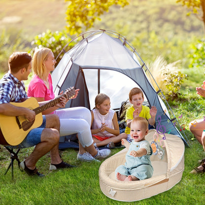 Travel-Ready Portable Bassinet For Babies, Foldable, Sun Protection, Breathable Mosquito Net & Toys, Halloween, Thanksgiving And Christmas Gift Carnival
