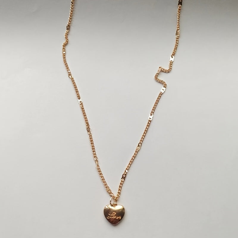 Love Heart Necklace Heart Collarbone Chain For Women Jewelry Gift
