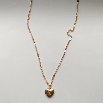 Love Heart Necklace Heart Collarbone Chain For Women Jewelry Gift
