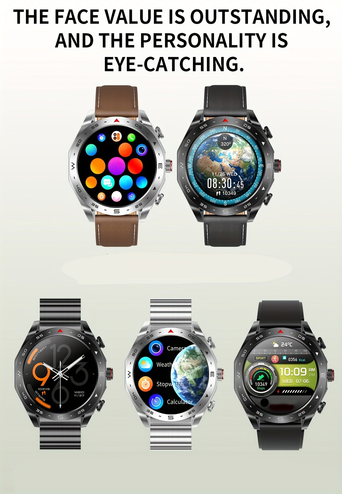 2025 New Men's 1.52-in-1 SmartWatch, Sports Device with TWS Earphones, Wireless Call, Outdoor Exercise SmartWatch, 400mAh Battery, Sleeping Men SmartWatch