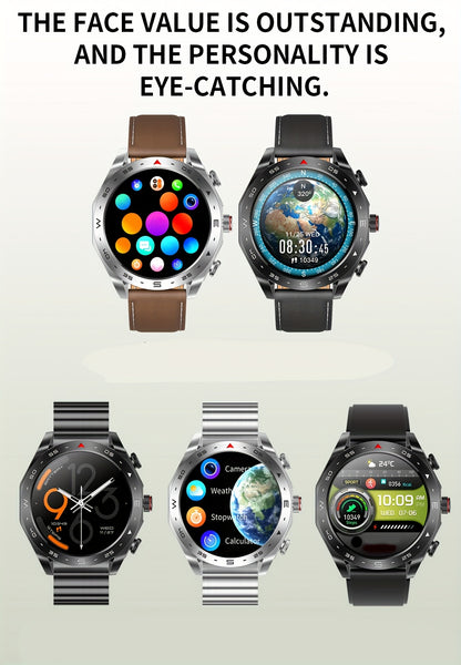 2025 New Men's 1.52-in-1 SmartWatch, Sports Device with TWS Earphones, Wireless Call, Outdoor Exercise SmartWatch, 400mAh Battery, Sleeping Men SmartWatch