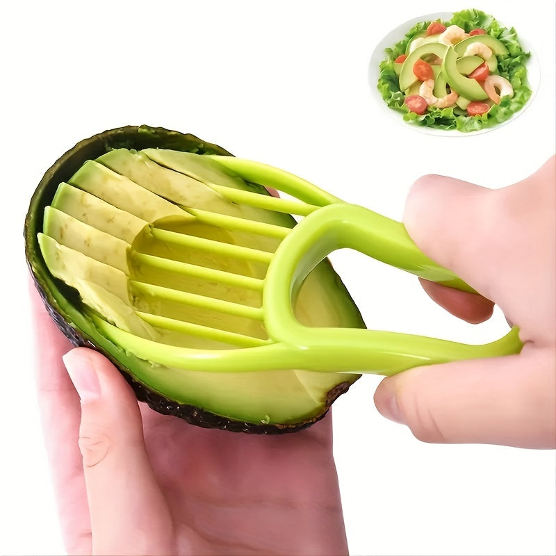 1pc, 3-in-1 Multifunctional Avocado Peeler, Fruit Meat Separator, Meat Scraper, Creative Kitchen Gadgets Kitchen Accessories