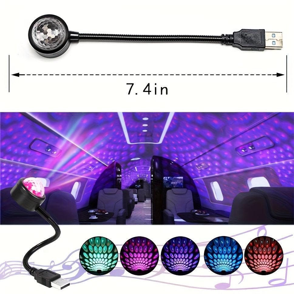 Create A Magical, Romantic Atmosphere With This USB Car Music Rhythm Projector LED Lamp!