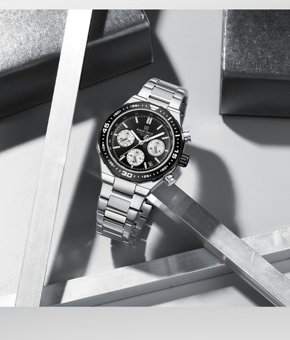 NAVIFORCE Men'S Luxury Business Watch, Multi-function Chronograph Waterproof Men Watches, 24/12 Hour date Display Man Wristwatch, Men Gift