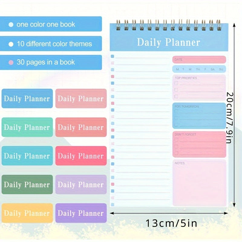 1 Pack, To Do List Notepad Daily To Do List Notebook 12.7cm X 20.32cm Daily Planner 30 Sheets For Work Academic Planner, Fitness Journal Workout Planner Notepad, School Supplies, Back To School, Notebook, Libretas, Notebooks