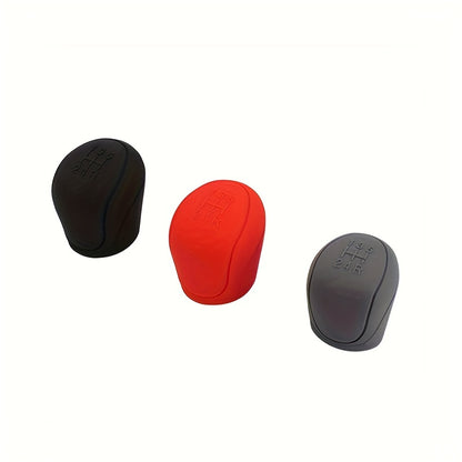 Car Silicone Gear Shift Knob Cover Gear Shift Non-Slip Grip Handle Protective Covers Manual 6-speed Car Interior Accessories