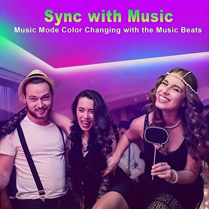 1 Set RGB 5050 LED Strip Lights, 3 Key Remote Control, 5V USB LED Strip Flexible Ribbon Diode Strap, For TV Backlight Room Decoration, Night Light For Party Use