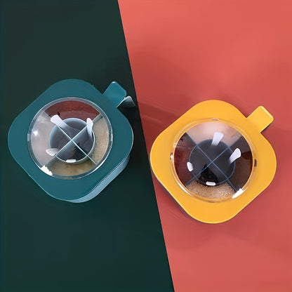 Four Compartments All-in-one Seasoning Box Kitchen Salt Seasoning Box Condiment Box Set Home With Spoon Spice Bottle Jar For Restaurant Eid Al-Adha Mubarak