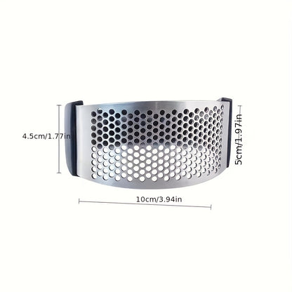 1pc, Garlic Press, Stainless Steel Garlic Press, Rocker Metal Garlic Mincer, Washable Garlic Crusher, Kitchen Garlic Chopper, Garlic Masher, Kitchen Stuff, Kitchen Gadgets, Apartment Essentials, College Dorm Essentials Kitche