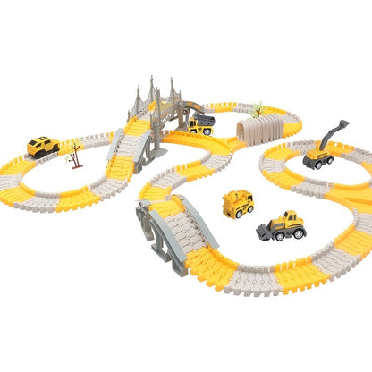 Children's Educational Toys, Track Car, Small Train, DIY Electric Track, Engineering Car Christmas, Halloween, Thanksgiving Day Gift Halloween Gift