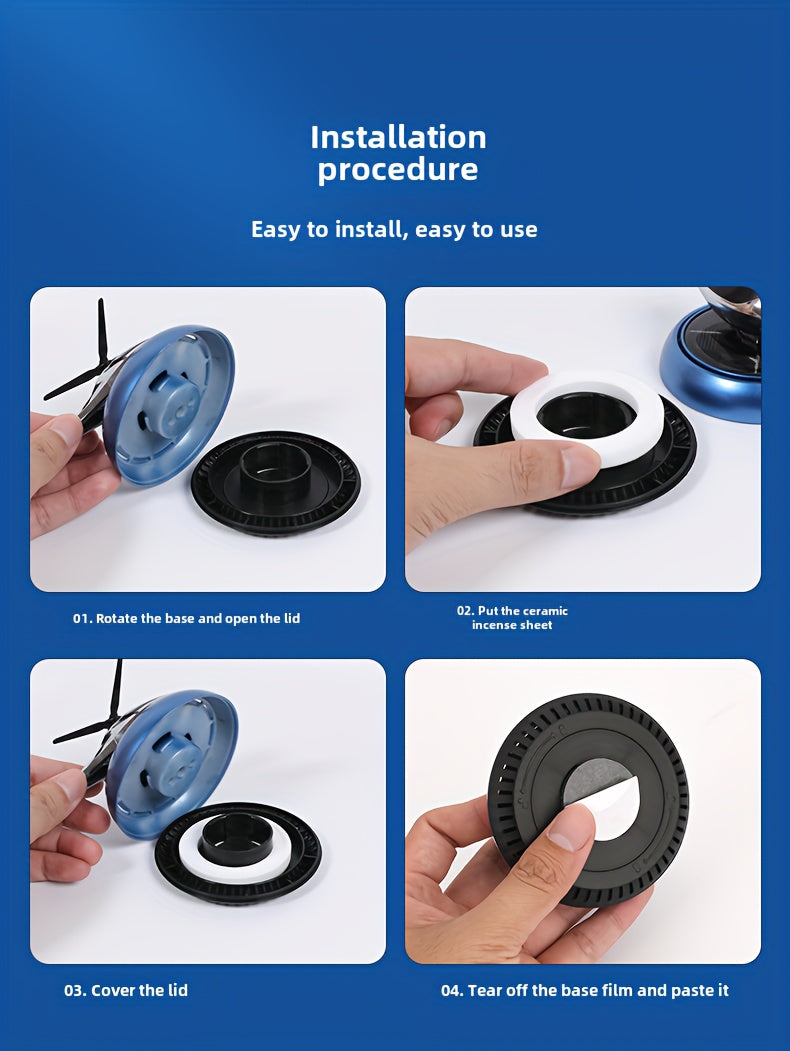 Car Perfume Diffuser Solar Aromatherapy Dashboard Helicopter Decoration Air Freshener Deodorant Car Accessories Gift