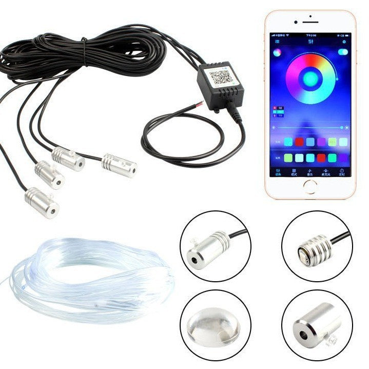 Car Interior Luminescent Light Ambience Light 64 Color Optical Fiber
