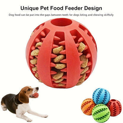 1PC Dog Ball Toys For Small Dogs Interactive Elasticity Puppy Chew Toy Tooth Cleaning Rubber Food Ball Toy Pet Stuff Accessories