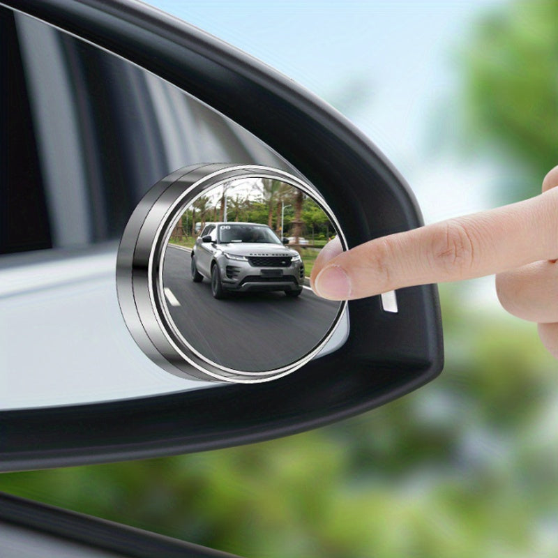 2pcs Car Rearview Mirror High-definition Round Mirror 360-degree Adjustable Blind Spot Mirror Wide-angle Mirror, Increase Safety In The Car