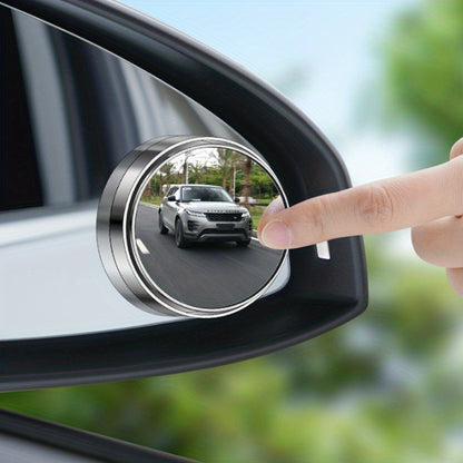 2pcs Car Rearview Mirror High-definition Round Mirror 360-degree Adjustable Blind Spot Mirror Wide-angle Mirror, Increase Safety In The Car