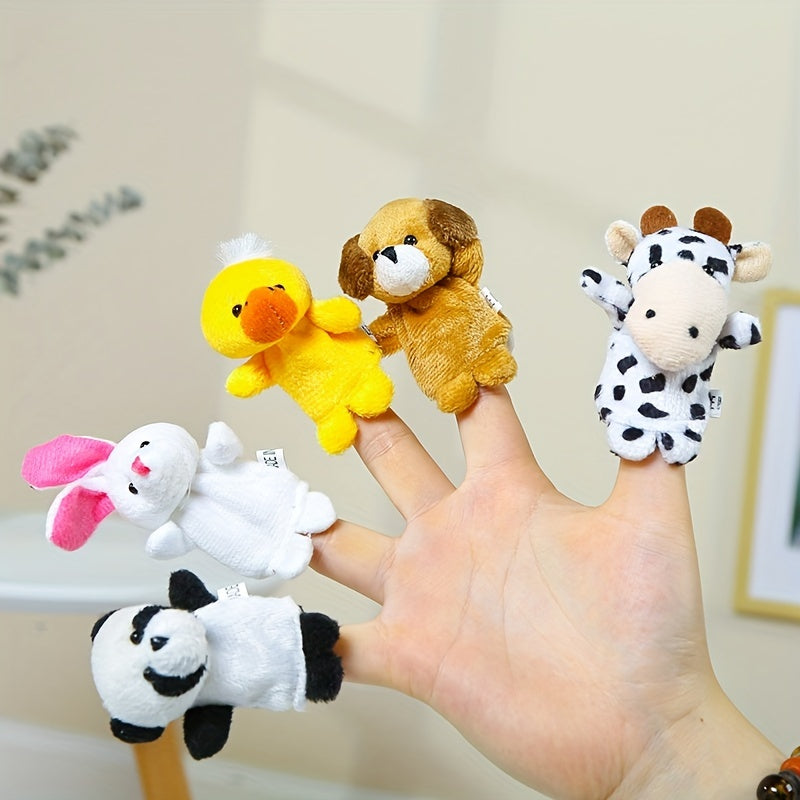 10pcs Mini Animal Finger Puppets Set, Small Cartoon Animal Finger Toys, Educational Family Time Story Time Toys, Party Favors For Shows, Playtime, Schools easter gift