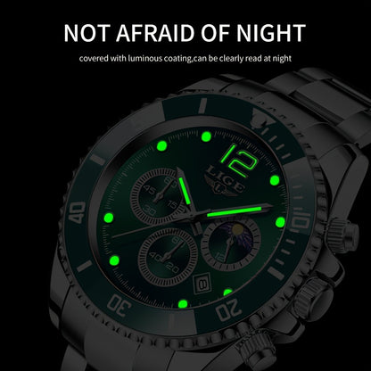 LIGE Watches men&women's Top Brand Luxury Clock Casual Stainless Steel men&women's Watch Sports Quartz Chronograph, Suitable for Women&women
