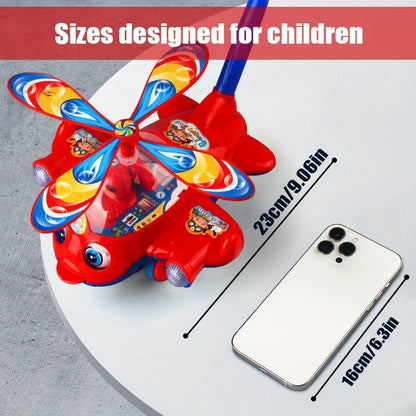 TUSEANG Carts Toys, Walking Training Carts, Aircraft Carts, With Blinking Eyes, Bell Sound, Tongue Hanging Out Available