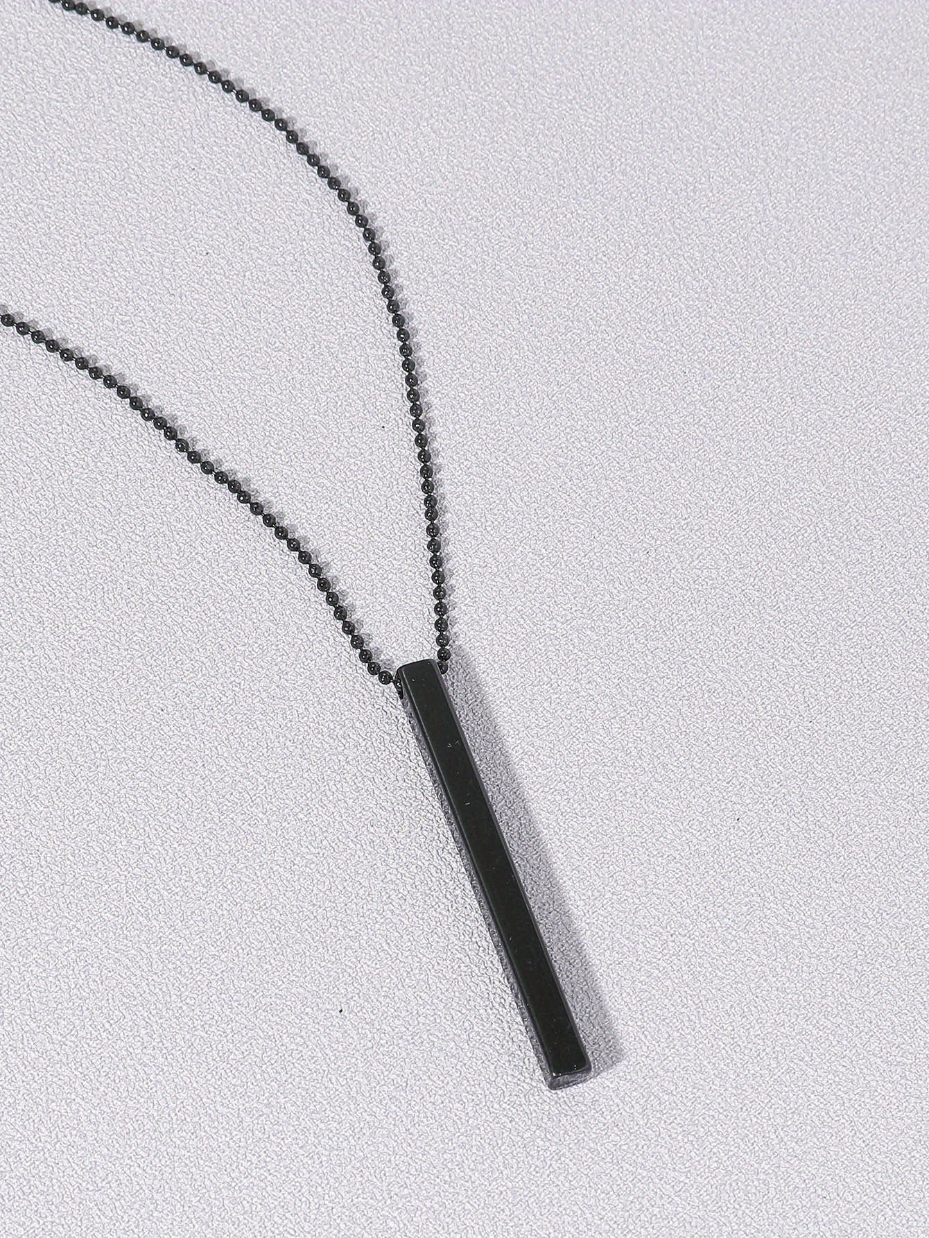 Men's Rectangle Metal Pendant Necklace, Cuban Chain Necklace For Men Jewelry Gift