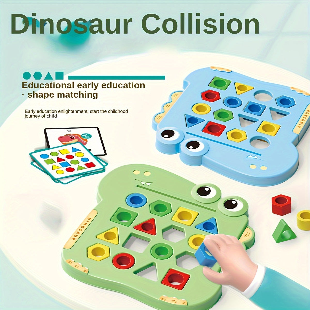 Montessori Toys For Toddlers 1, 2, 3 Year Old, Dinosaur Shape Learning Puzzles For Baby 12-18-24 Months, Early Educational Toys, Perfect Christmas Birthday Gifts For Boys & Girls Age 1-3 easter gift