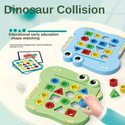 Montessori Toys For Toddlers 1, 2, 3 Year Old, Dinosaur Shape Learning Puzzles For Baby 12-18-24 Months, Early Educational Toys, Perfect Christmas Birthday Gifts For Boys & Girls Age 1-3 easter gift