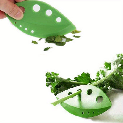 1pc, Leaf Stripper, Kitchen Vegetable Leaf Stripper, Plastic Leaf Peeler For Kale Chard Collard Greens Thyme Basil Rosemary, Leaf Stripper Tool, Kitchen Utensils, Apartment Essentials, College Dorm Essentials, Ready For Schoo