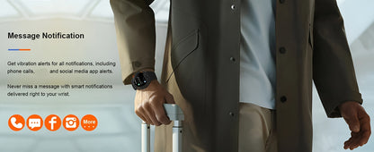 QTLLBT Smart Watch, Wireless Phone Answering, Outdoor Sports Watch, LED Light, High Quality, Compass Fitness Tracker, Pedometer, MMS Display, Suitable for Android, iPhone, Mobile Phone, Smart Watch for Men And Women, Gift