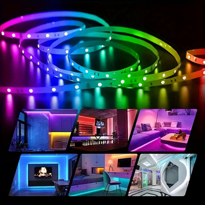 1 Set RGB 5050 LED Strip Lights, 3 Key Remote Control, 5V USB LED Strip Flexible Ribbon Diode Strap, For TV Backlight Room Decoration, Night Light For Party Use