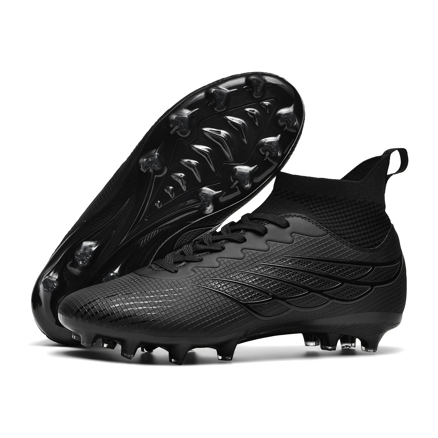 Men's High-End Football Boots - -like Seamless Upper, TPU Sole with Lace-Up Closure, Non-Slip Grip & Ankle - All-Weather All-Weather Training & Match Boots for Soccer, Lawn, Football - -Wear Technology, Traction Tread, Lace-U