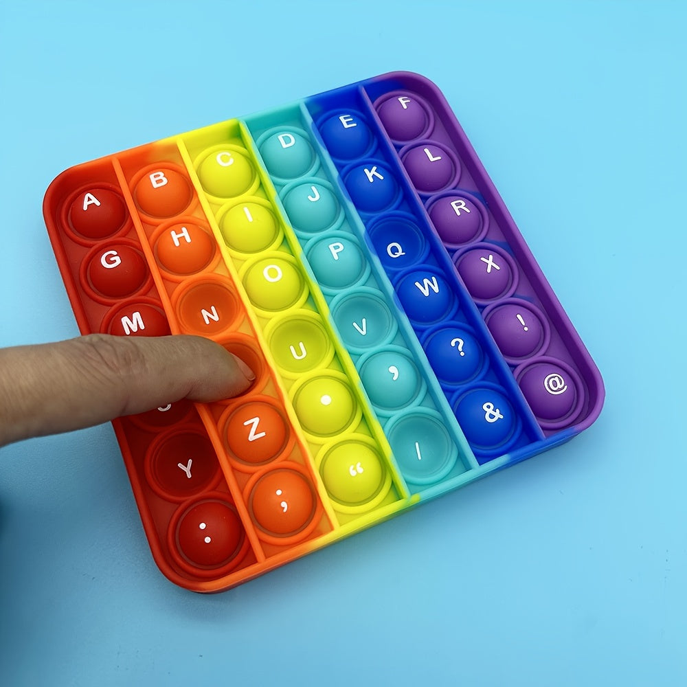 2-in-1 Pop Fidget Toys: Front Letters & Back Numbers - Push Its Bubble Sensory Pop Educational Math Learning Toys for Kids!
