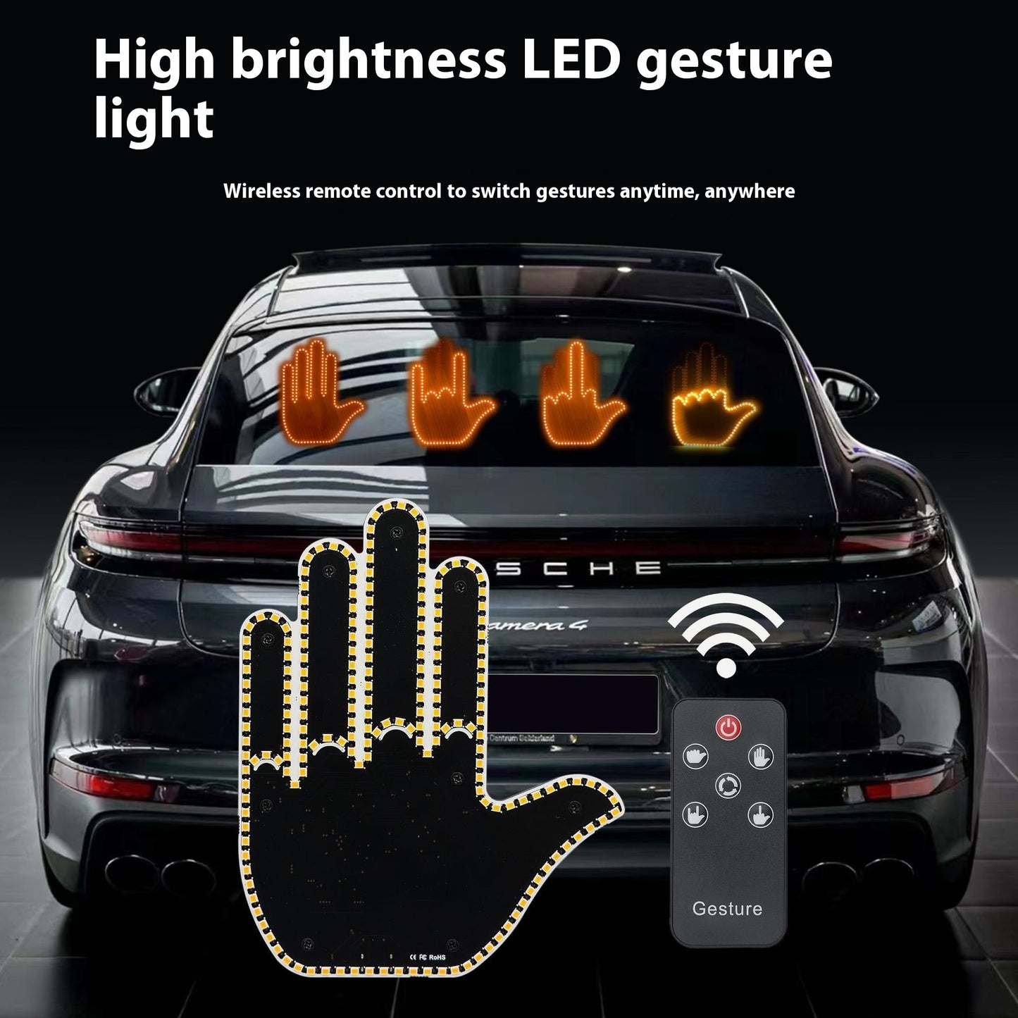 Men's Gesture Light Car Multifunction Warning Anti-collision