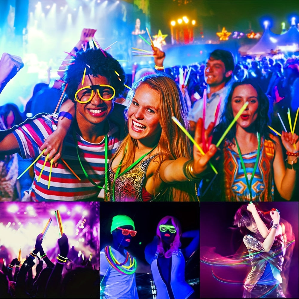 130pcs Glow In The Dark Party Supplies, LED Light Up Toys Neon Party Supplies With 10 Pair Flashing Glasses, 100pcs Glow Sticks, 20pcs Finger Lights Christmas, Halloween, Thanksgiving Day Easter gift