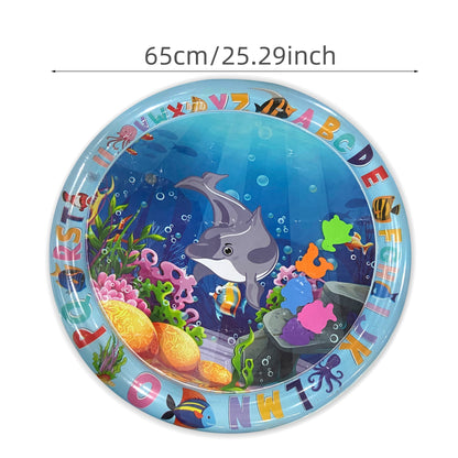 Baby Inflatable Water Mat, Water Play Mat, Baby Toys Activity Mat, Aquarium Mat, Promote Baby Motor And Sensory Development, Grow Through Play Sensory Stimulation Gifts For Infants Boys Girls, 65.02 cm, Christmas, Halloween,