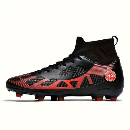 Professional Soccer Cleats, Football Shoes With Long Nail, Non-slip Breathable High Top Fashion Athletic Sneakers